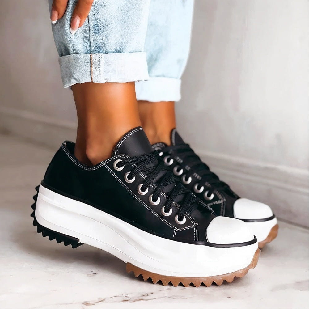 Chaussures à lacets Casual à semelle robuste polyvalentes