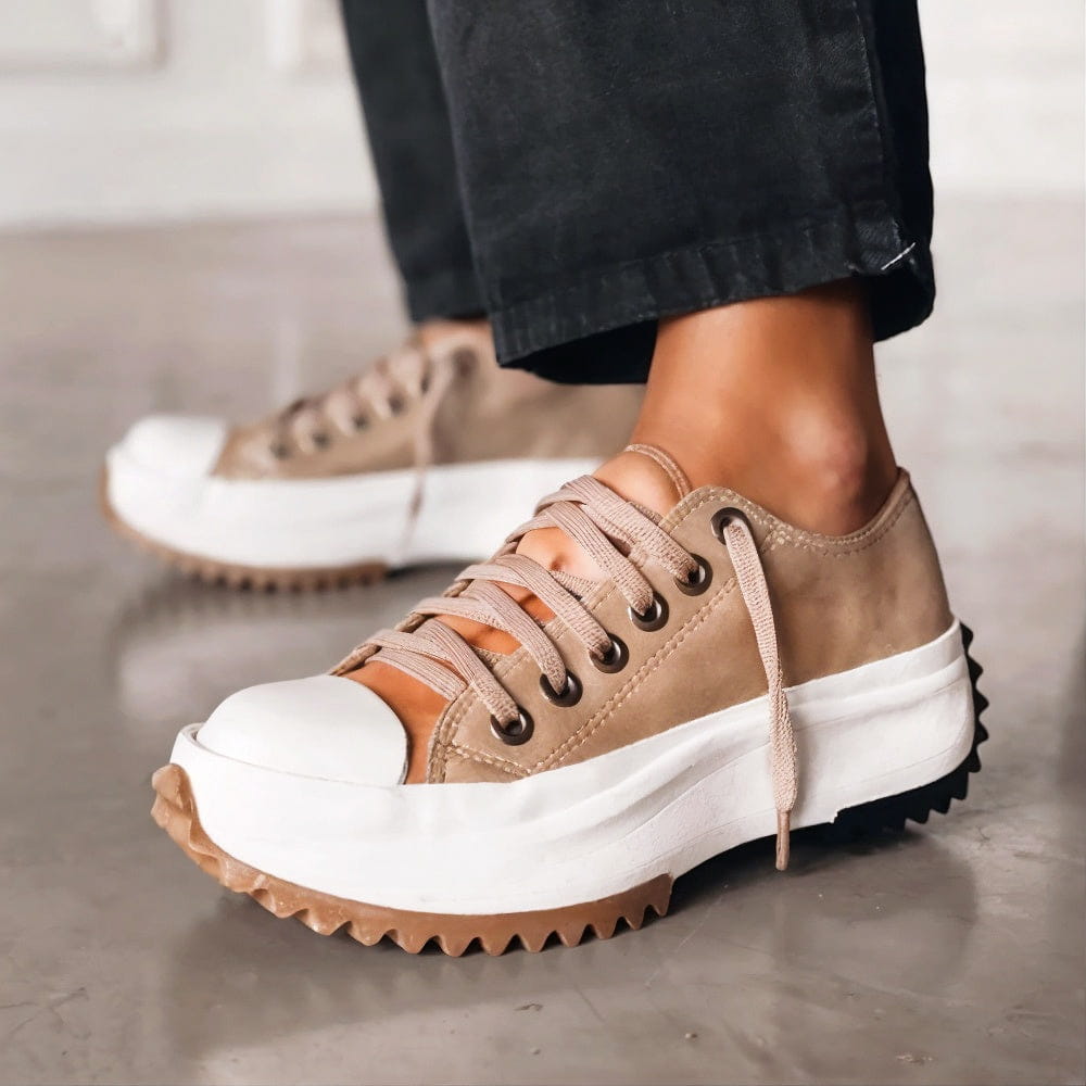 Chaussures à lacets Casual à semelle robuste polyvalentes - LuxeStyle