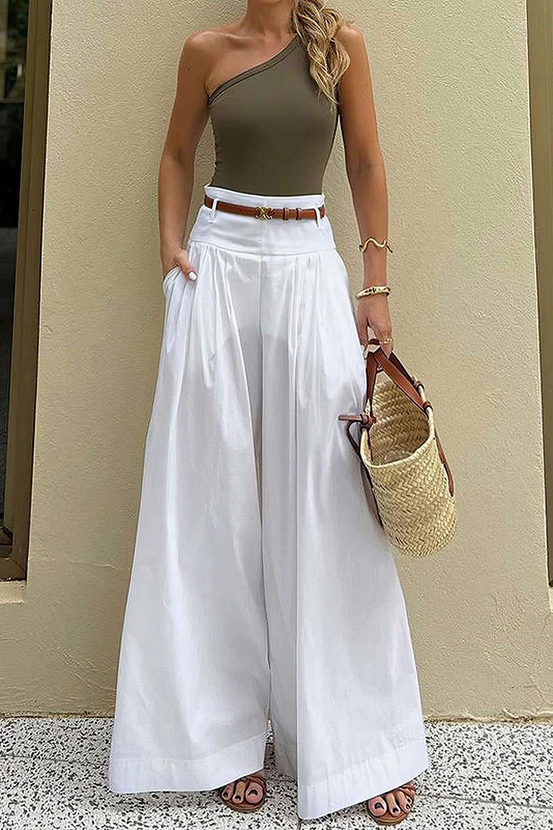 Pantalon Large Élégant pour Femme | Parfait pour Été et Soirée - LuxeStyle