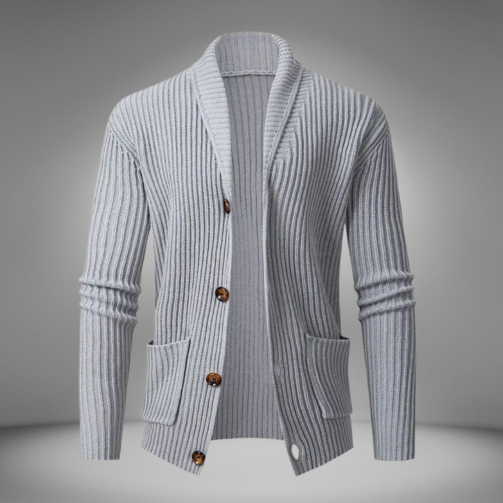 Cardigan casual confortable avec manches longues et poches pratiques