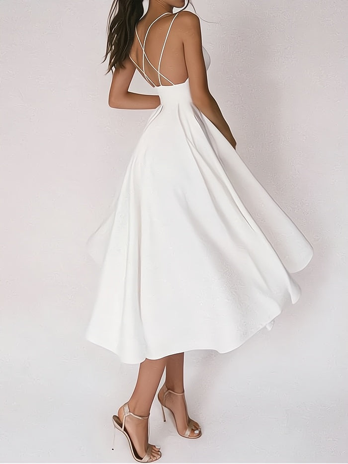 Charline™ – Robe de Soirée Longue Élégante Col en V