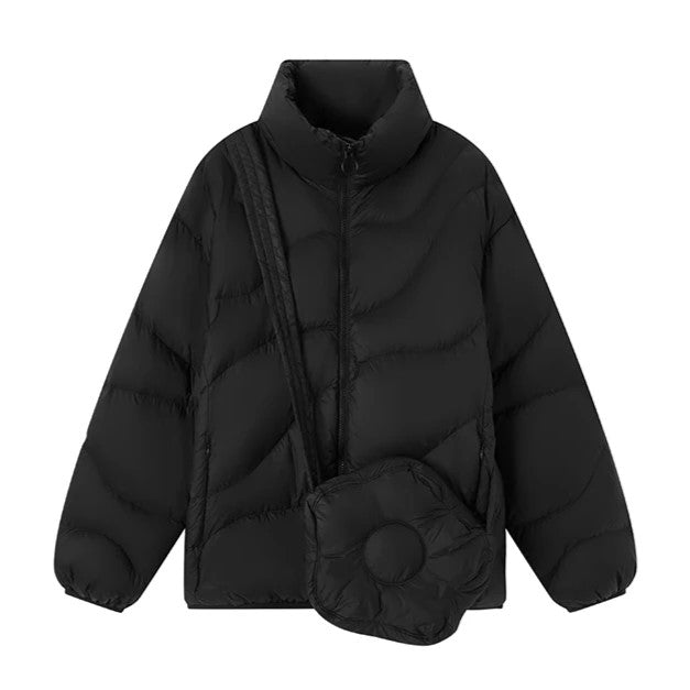 Doudoune Femme Élégante Col Montant pour Hiver