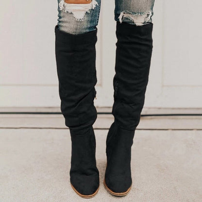 Bottes Tendance À Talons Carrés Pour Femme | Hiver