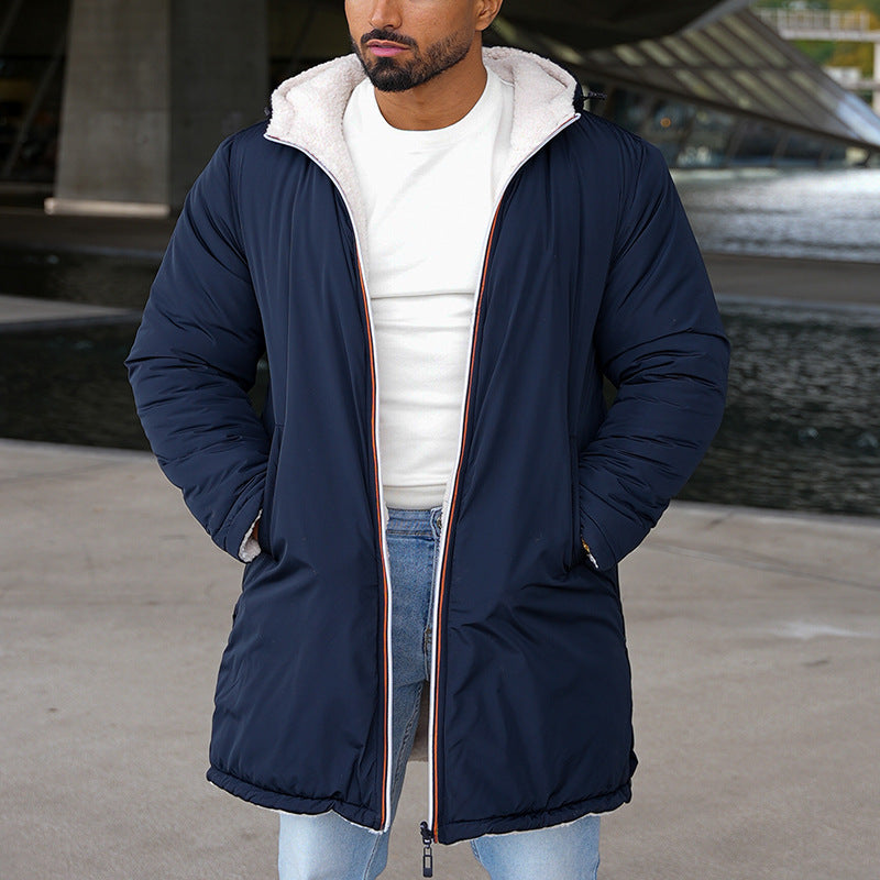 Veste Hiver Réversible avec Fermeture Éclair pour Homme - LuxeStyle