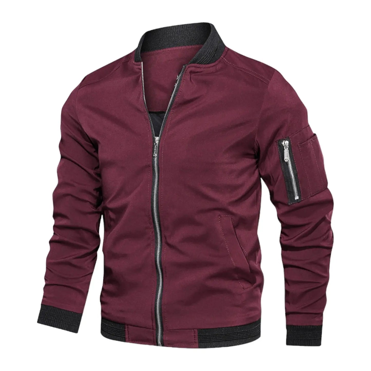 Veste Homme Imperméable Sportive à Fermeture Éclair