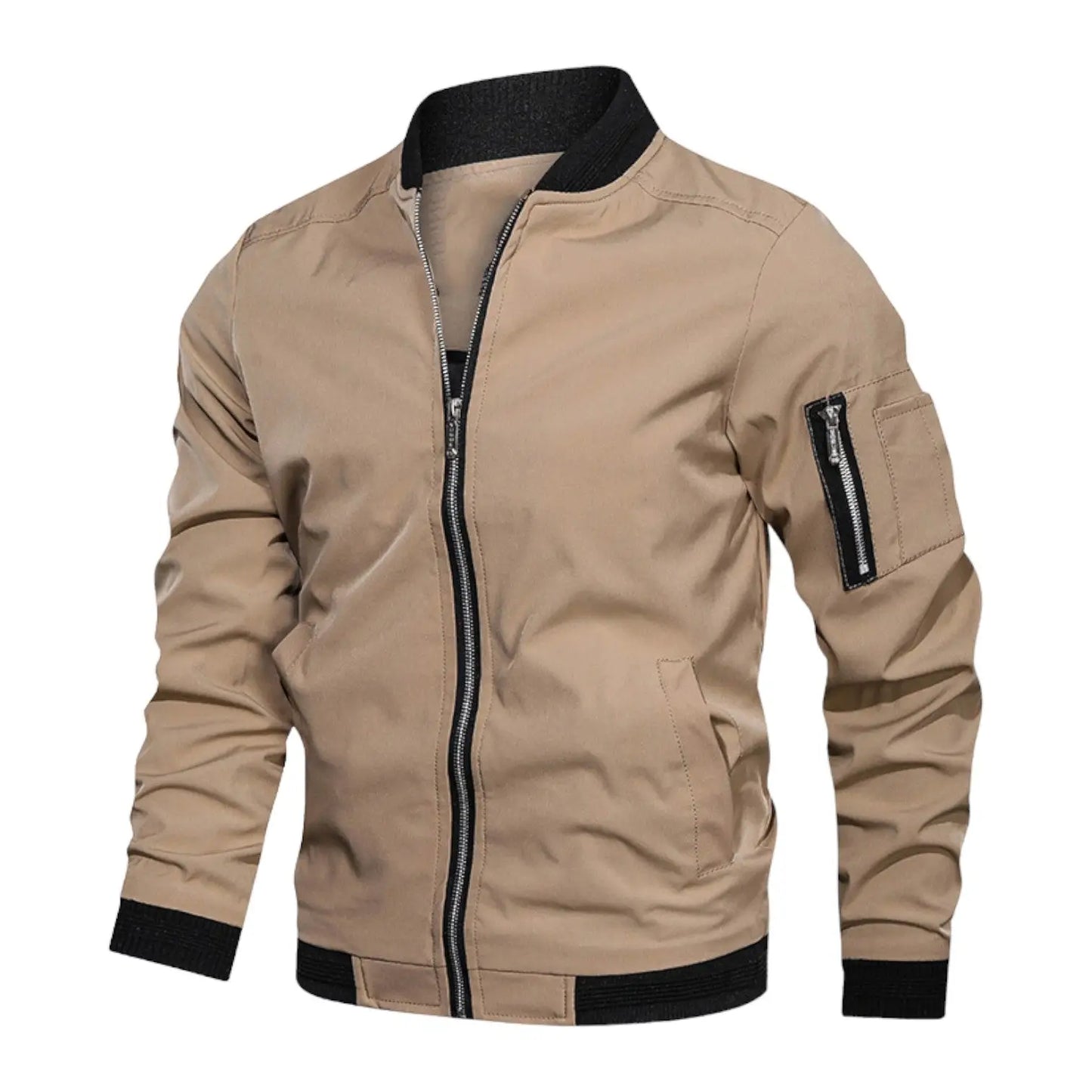 Veste Homme Imperméable Sportive à Fermeture Éclair