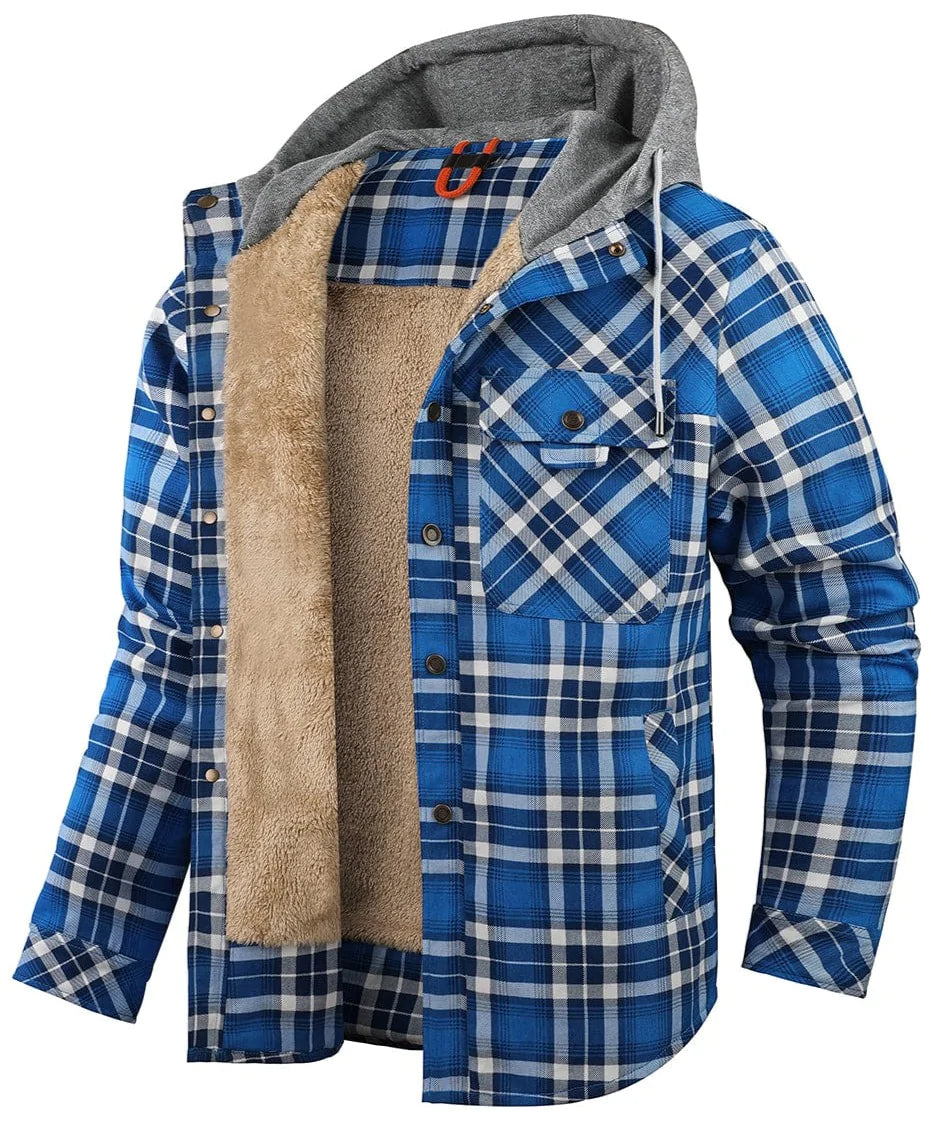 Veste Homme Hiver Chic à Capuche Réglable & Doublure Chaude