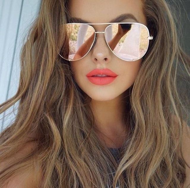 Lunettes de Soleil Féminines avec Verres Réfléchissants pour Femme Sportive