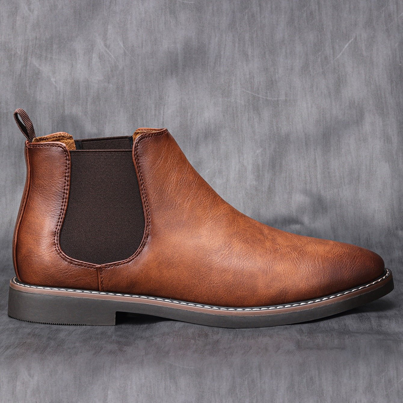 Bottes Cuir Chic pour Homme - Chaussures Mi-Hautes d'Hiver à Bout Pointu - LuxeStyle