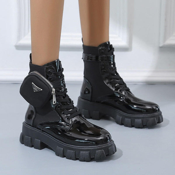 Bottes Plates-Formes Hautes pour Femme Automne