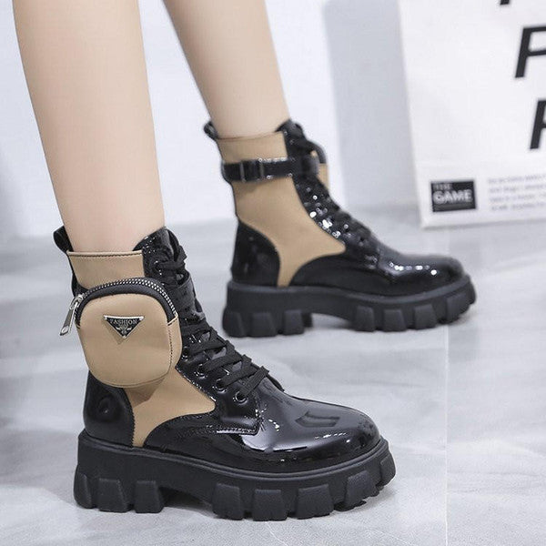 Bottes Plates-Formes Hautes pour Femme Automne