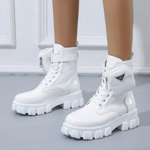 Bottes Plates-Formes Hautes pour Femme Automne