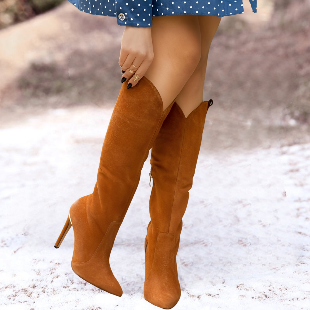 Bottes Hauts Talons Confort Pour Femme Automne-Hiver