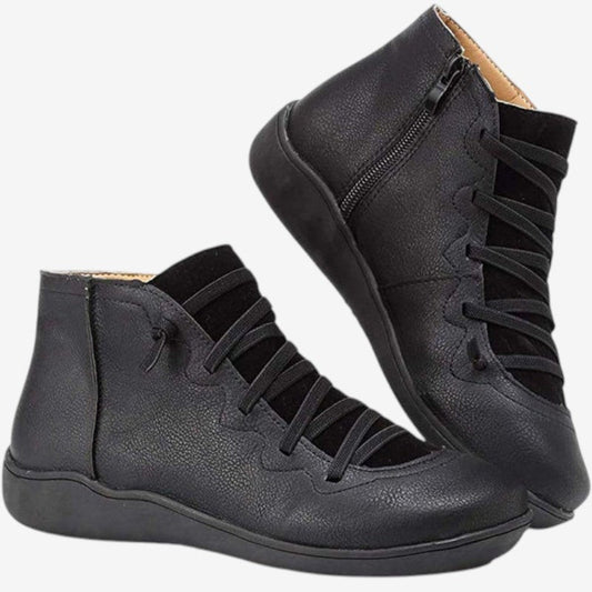Bottines Femmes à Lacets et Fermeture Éclair - LuxeStyle