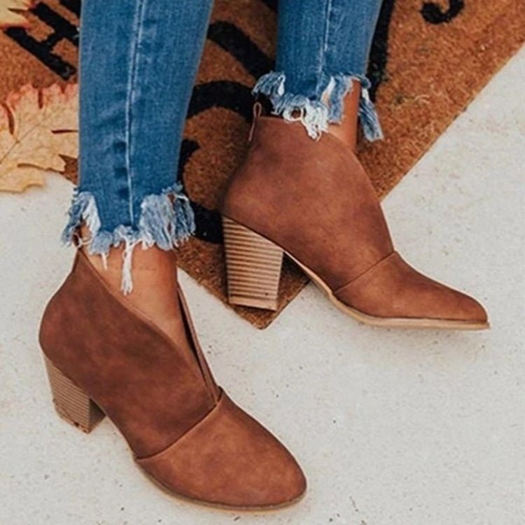 Bottines Chelsea Élégantes à Talons pour Femme - Parfaites pour Automne et Hiver - LuxeStyle