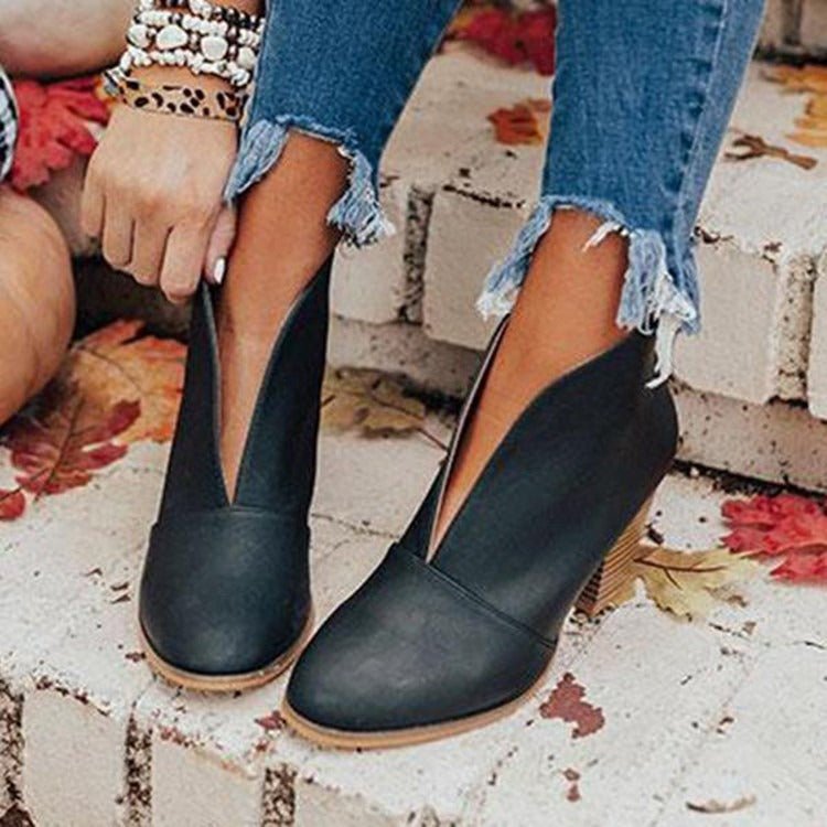 Bottines Chelsea Élégantes à Talons pour Femme - Parfaites pour Automne et Hiver