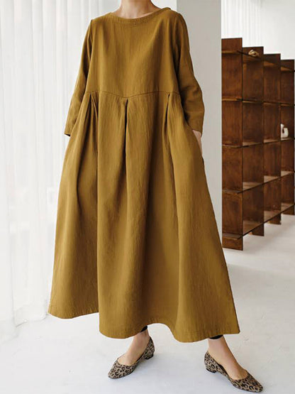 Robe Longue Femme Lin Élégante, Confortable et Chic