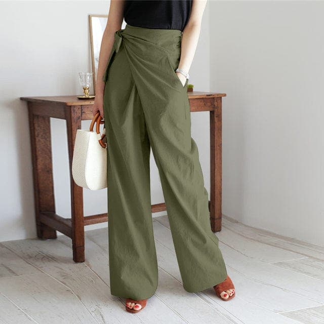 Pantalon Lin Élégant pour Femme Décontracté