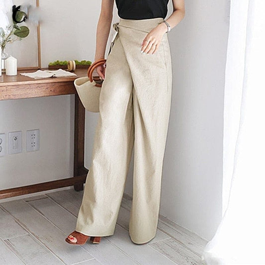 Pantalon Lin Élégant pour Femme Décontracté - LuxeStyle