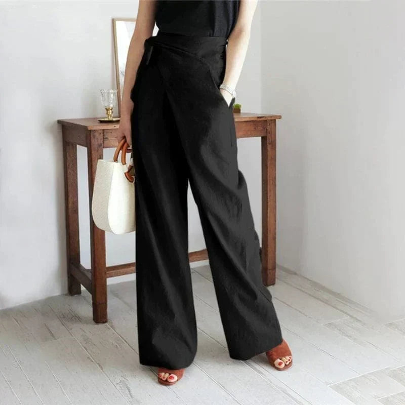 Pantalon Lin Élégant pour Femme Décontracté
