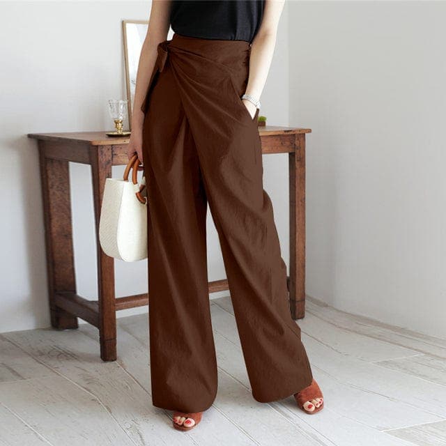 Pantalon Lin Élégant pour Femme Décontracté