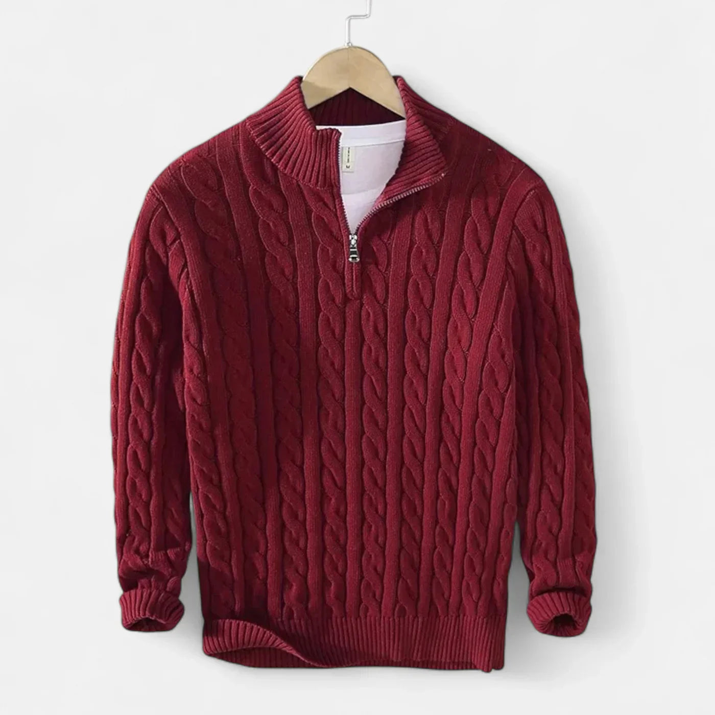 Pull Col Roulé Zippé Homme – Maille Douce Épaisse & Coupe Dégagée Chic