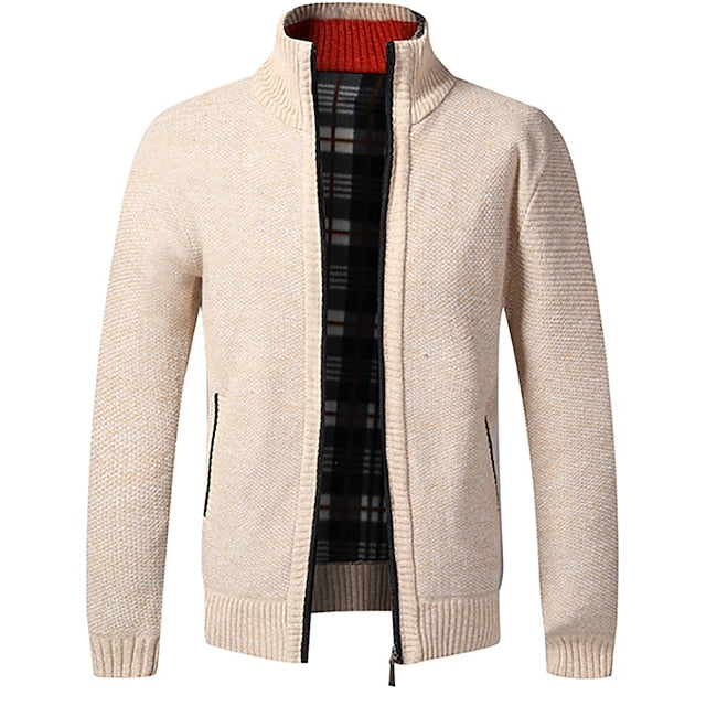 Pull zippé homme chaud hiver
