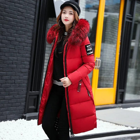 Manteau Femme Hiver à Capuche avec Manches Longues - LuxeStyle