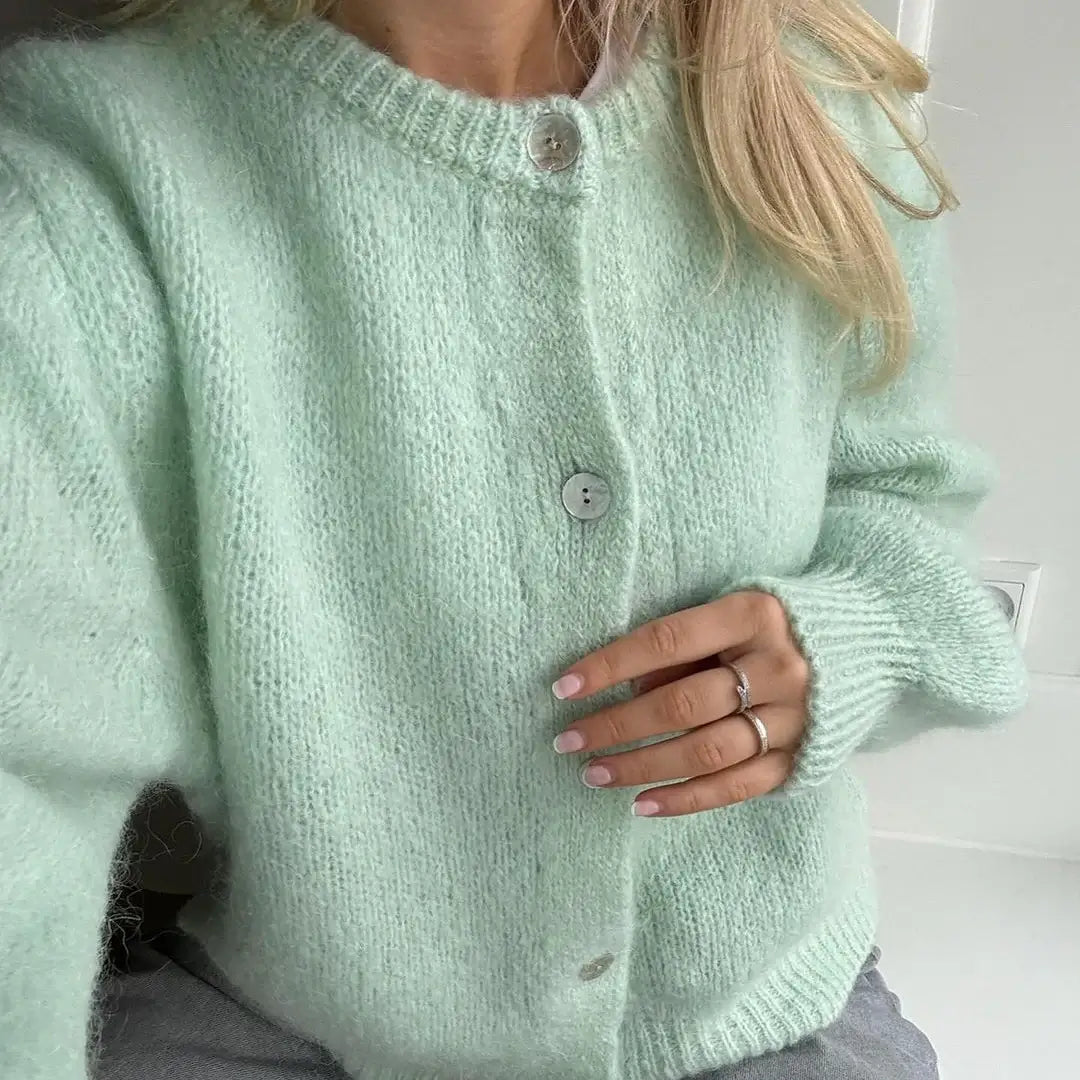 Gilet Femme Chaleureux - Cardigan Douillet Hiver en Laine Molletonnée