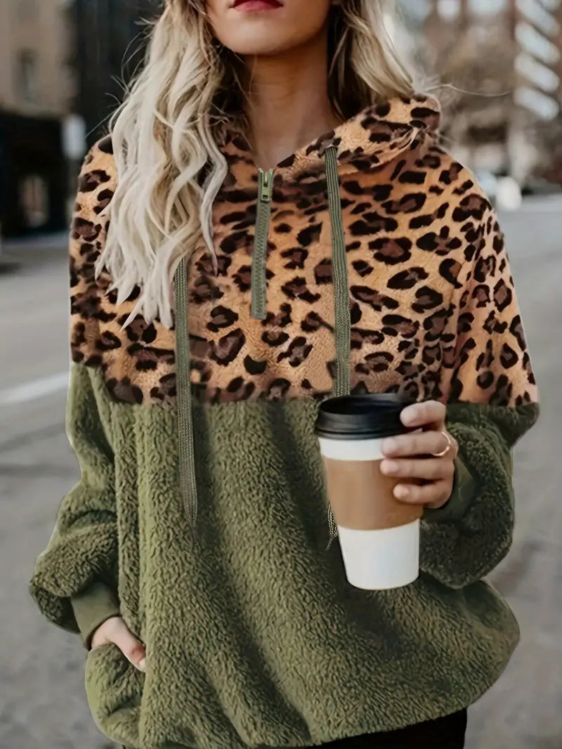 Sweat À Capuche Léopard Chic pour Femme - LuxeStyle