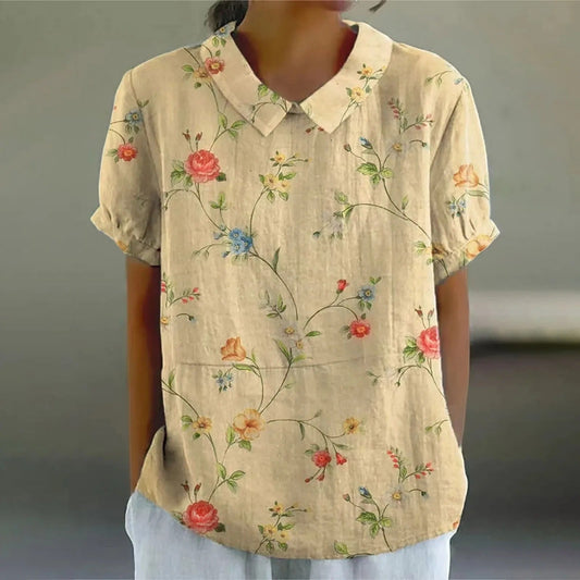 Chemisier Élégant Fleuri Décontracté - LuxeStyle
