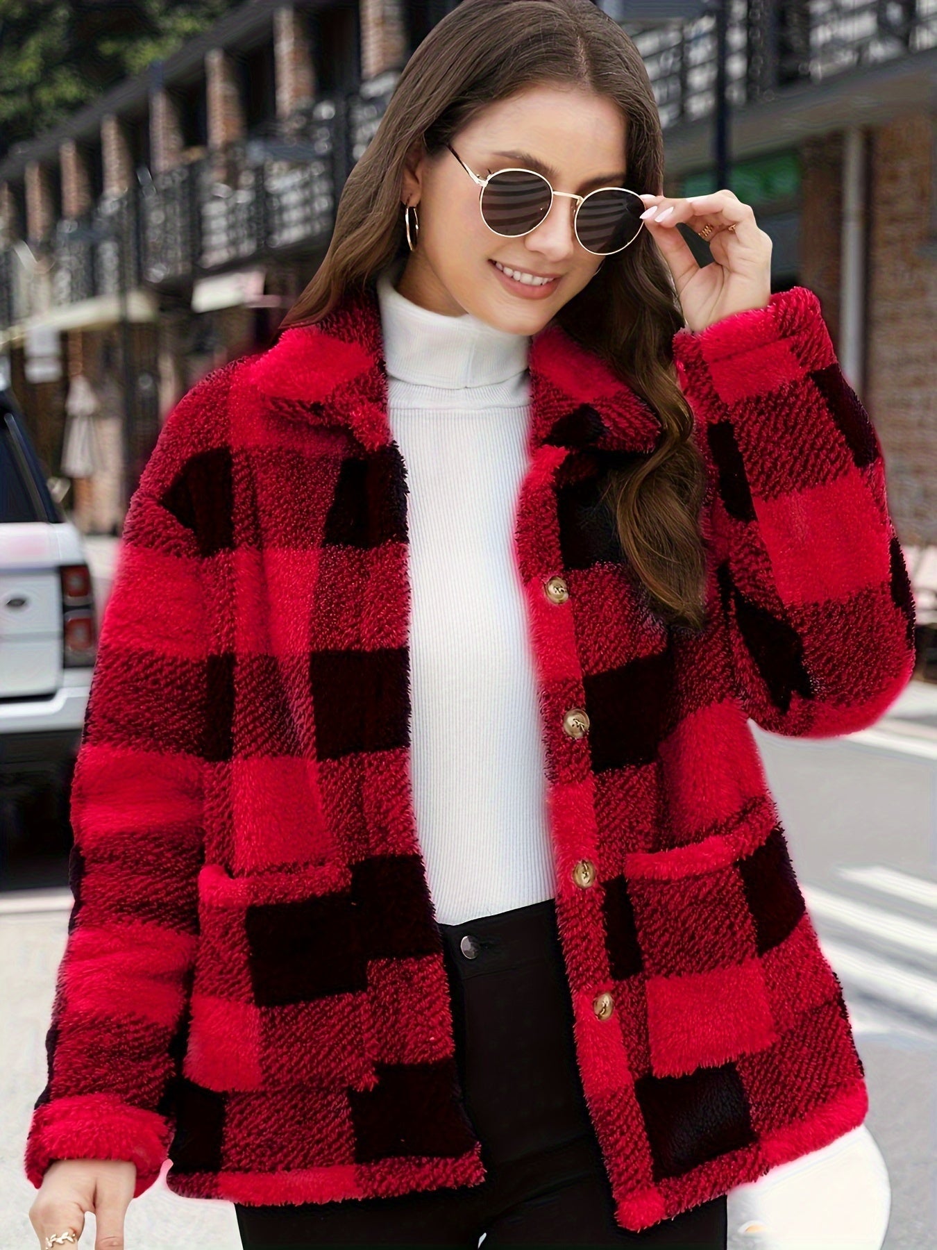 Veste Hivernale Douce à Poils