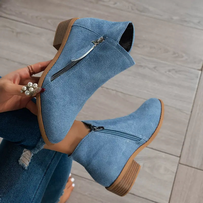 Bottes Femmes à Fermeture Éclair Lateral Pour Tous Les Jours