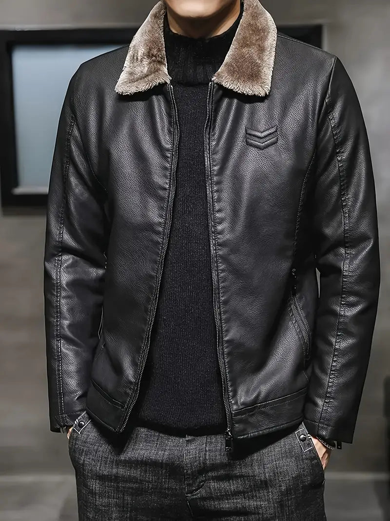 Veste Homme Hiver Élégante à Fermeture Éclair - LuxeStyle