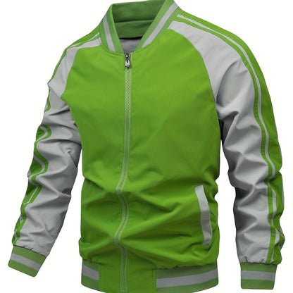 Veste de Sport Blanche et Vert Foncé pour Homme