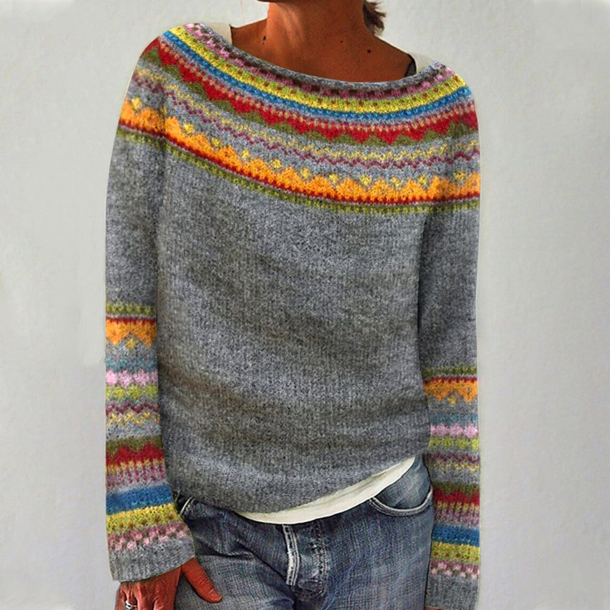 Pull Femme Laine Mélange Coloré Hiver - LuxeStyle