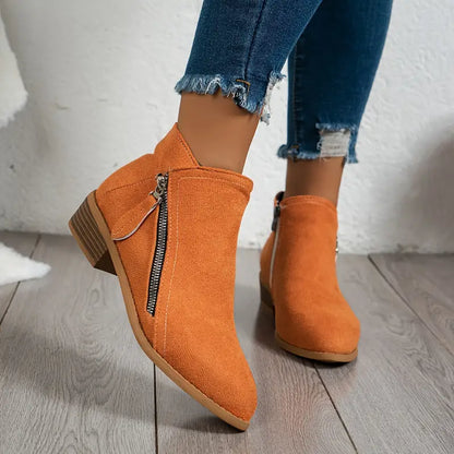 Bottes Femmes à Fermeture Éclair Lateral Pour Tous Les Jours
