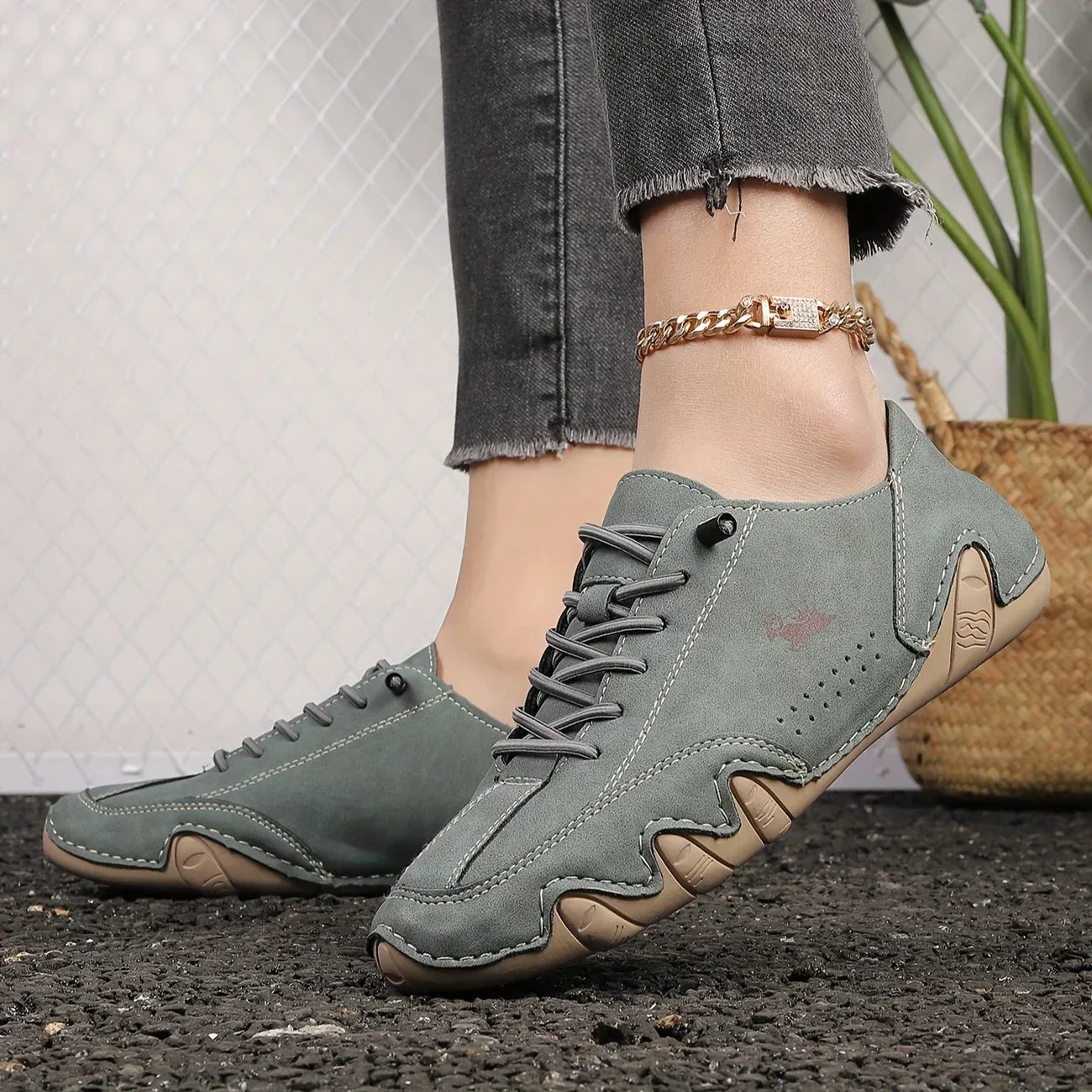 Chaussures Homme Désinvoltes à Lacets – Style Minimaliste avec Semelle Gravée