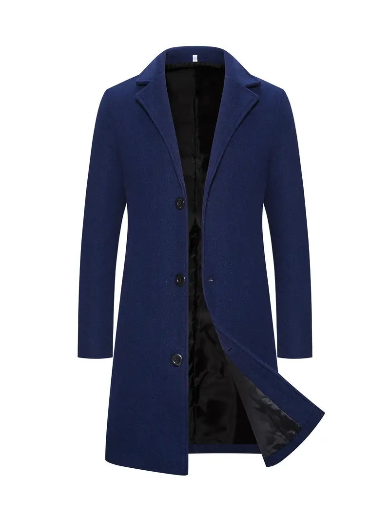 Trench-coat Élégant Boutonné pour Homme