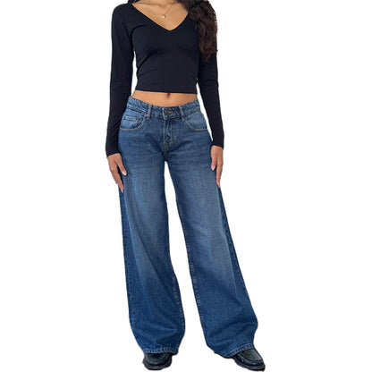 Jean Femme Décontracté Taille Élevée Relâché