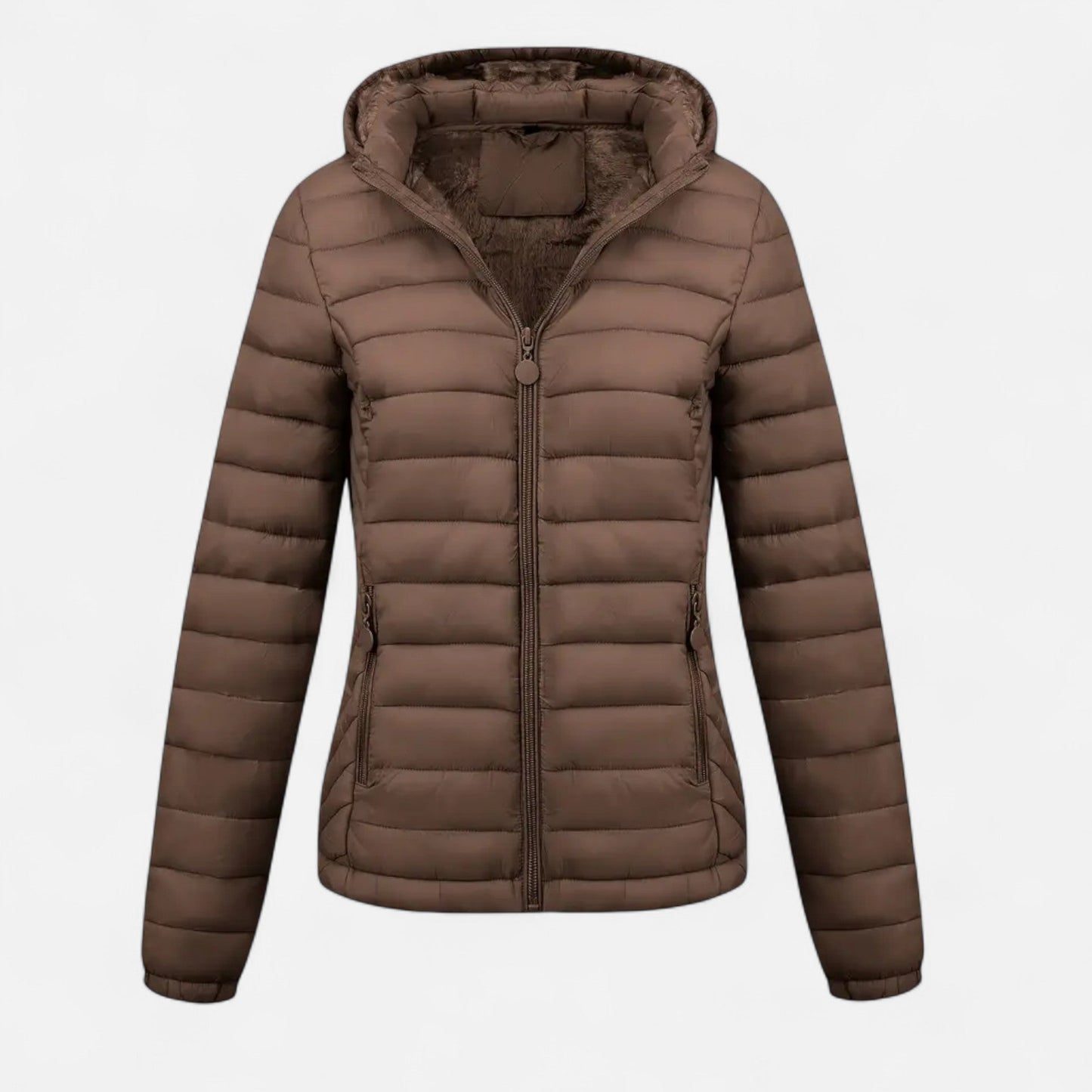 Veste d'hiver doublée noire pour femme