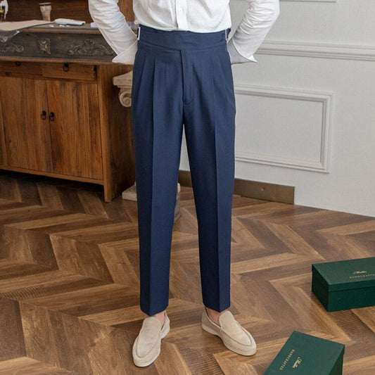 Pantalon Homme Élégant à Ceinture Réglable pour Mariage et Réunions - LuxeStyle