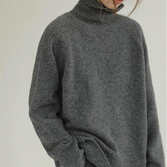 Pull Femme Laine Douce Col Roulé - LuxeStyle