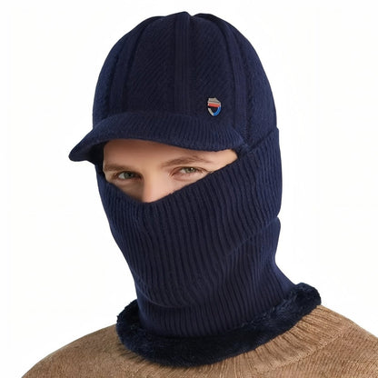 Bonnet d'hiver chaud avec capuche intégrée