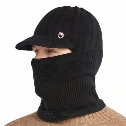 Bonnet d'hiver chaud avec capuche intégrée