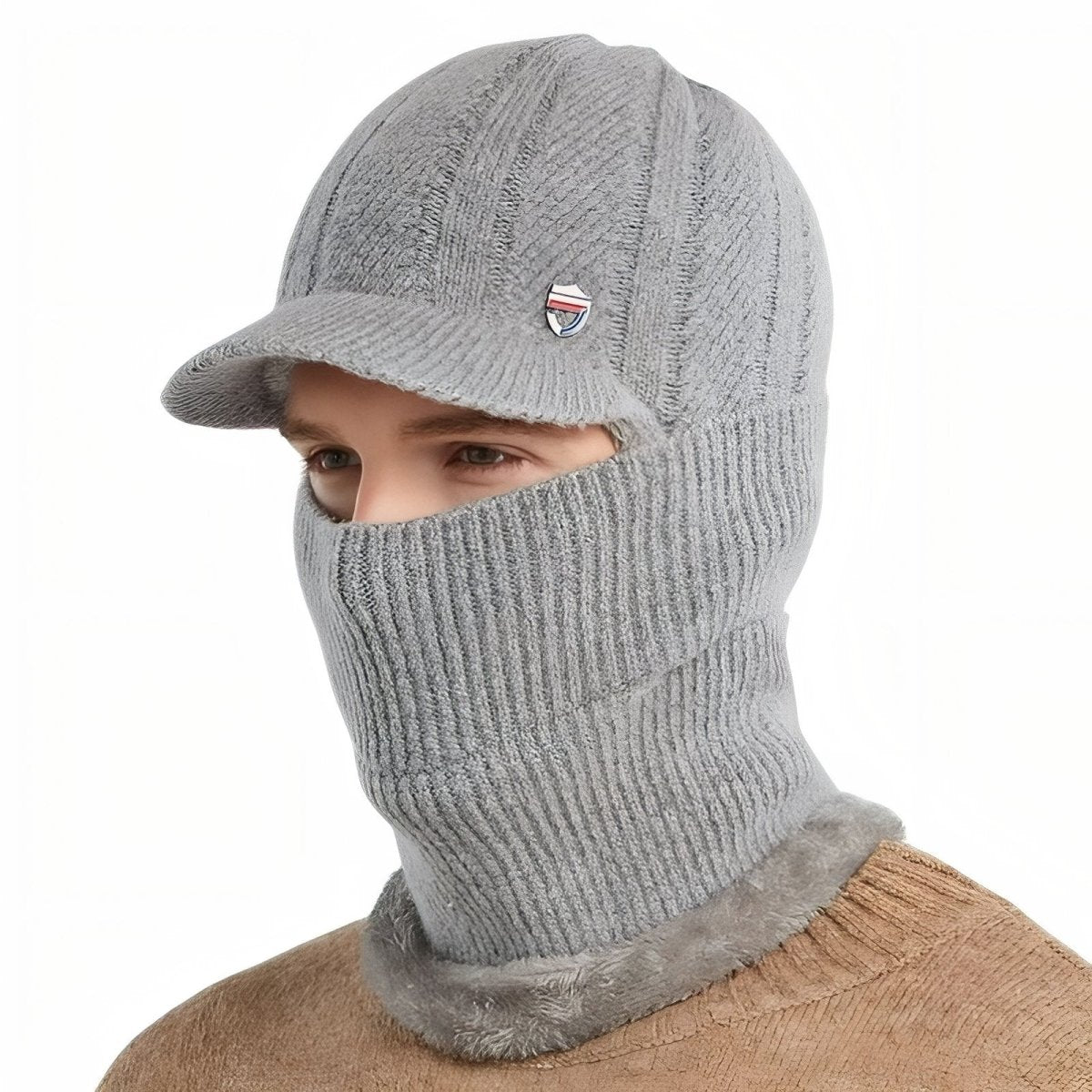 Bonnet d'hiver chaud avec capuche intégrée