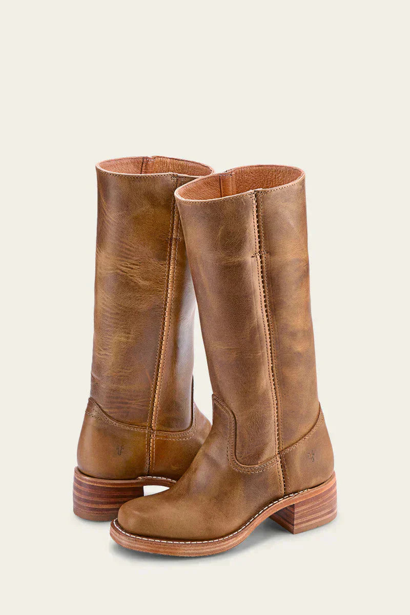 Bottes Femmes Country Élégantes – Chaussures Hautes à Talon Épais avec Look Luxe & Design Classique