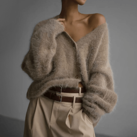 Cardigan Femme Élégant à Manches Longues, Doux et Confortable au Quotidien - LuxeStyle
