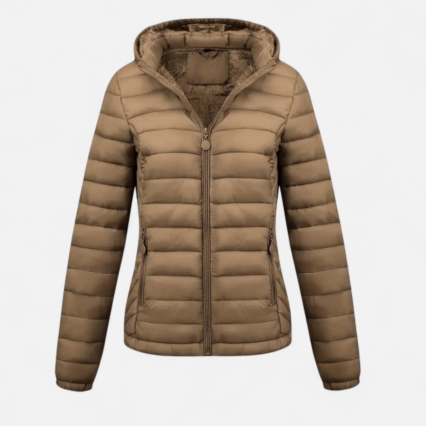 Veste d'hiver doublée noire pour femme