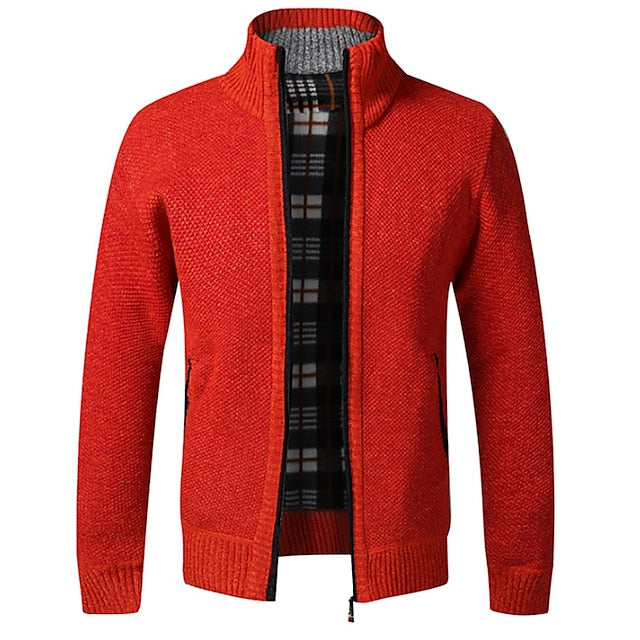 Pull zippé homme chaud hiver